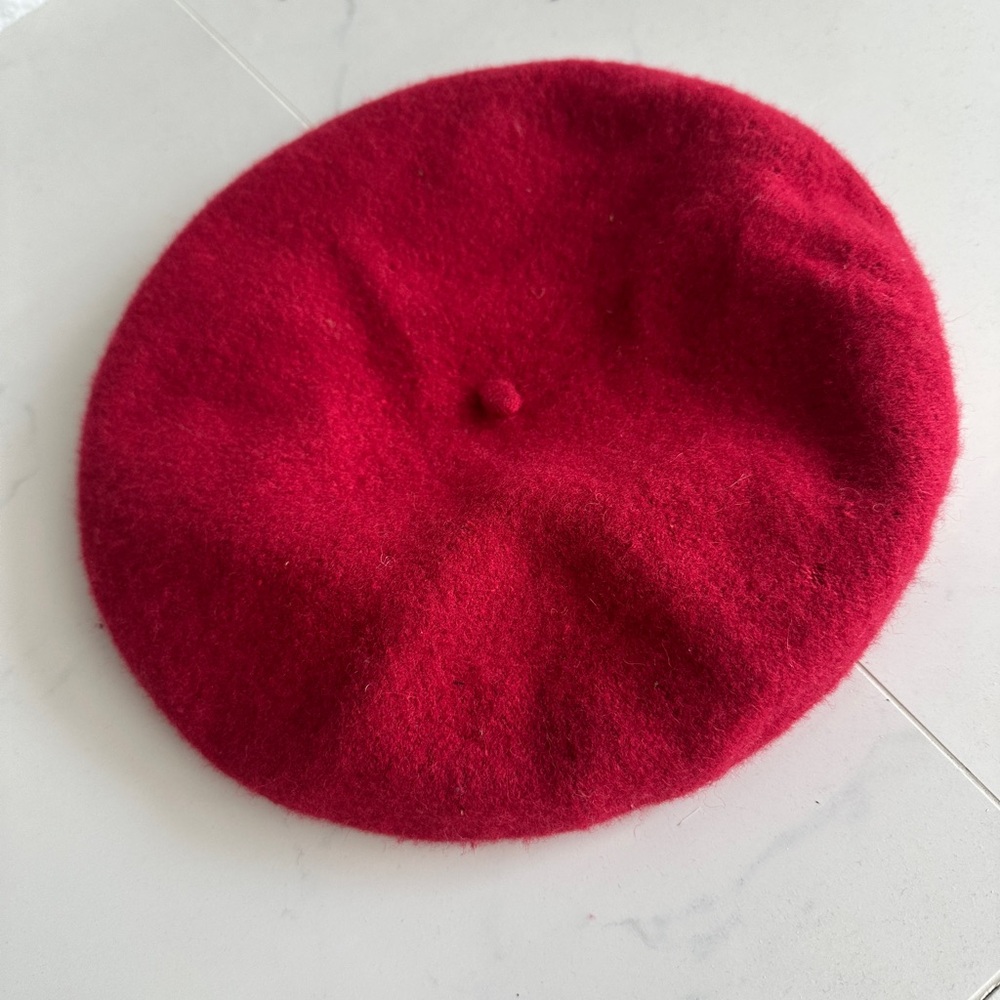 Red Wool Beret